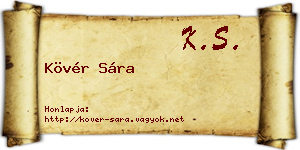 Kövér Sára névjegykártya